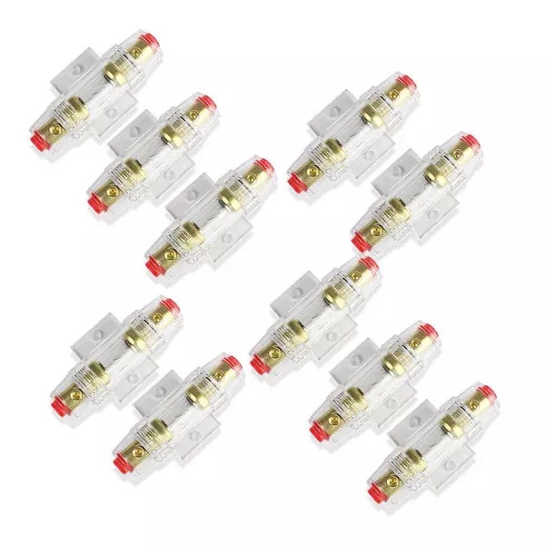 10 AMERICAN TERMINA In-Line AGU Fuse Holder 4/8/10 Gauge AWG In/Out AGH4 4,8.10G