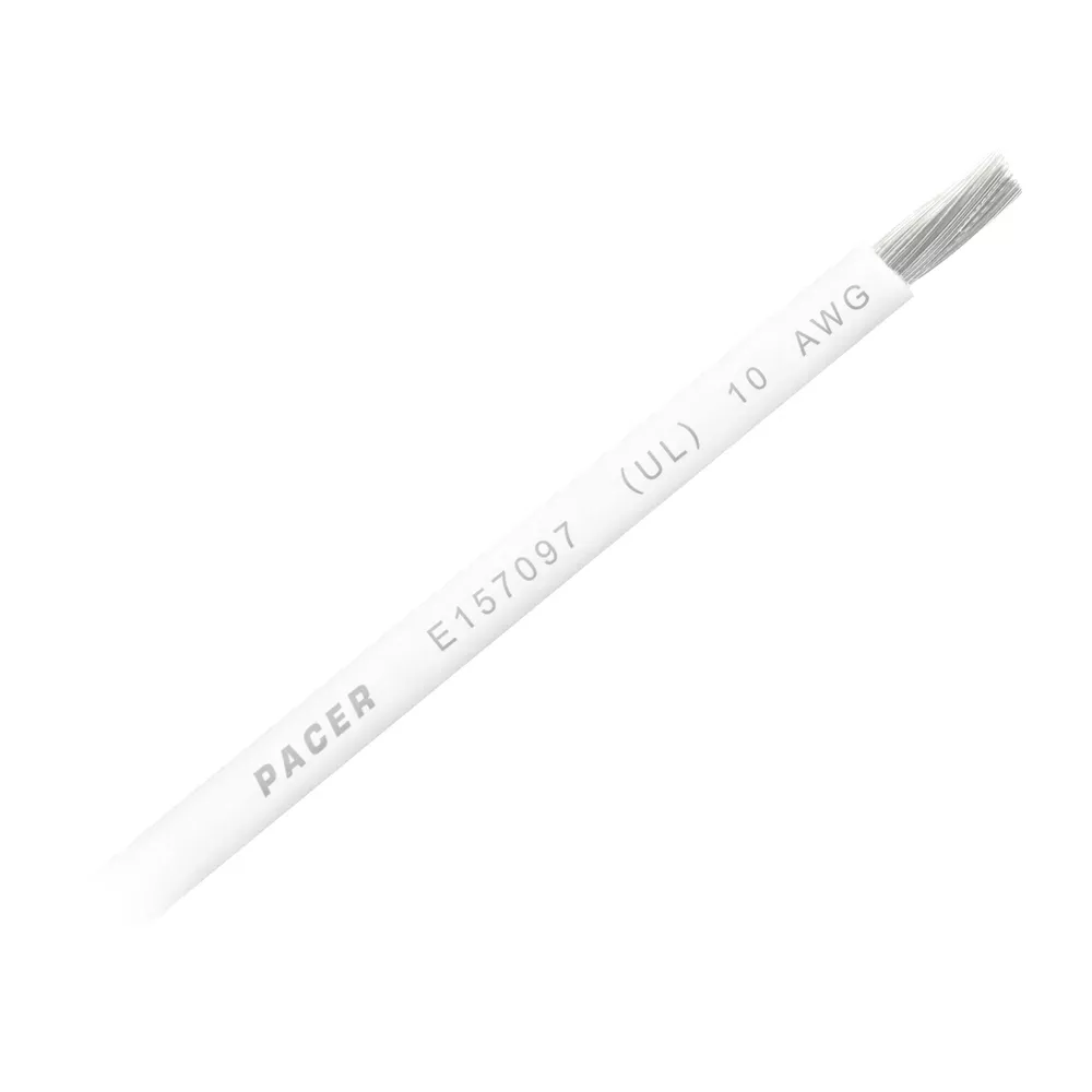 10 AWG White – 25 foot | Pacer Marine WUL10WH-25