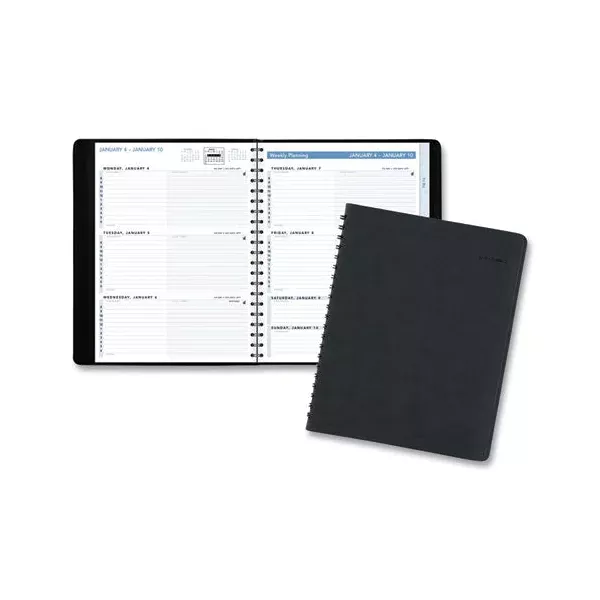 The Action Planner Weekly Appointment Book, 11 X 8, Black, 2021