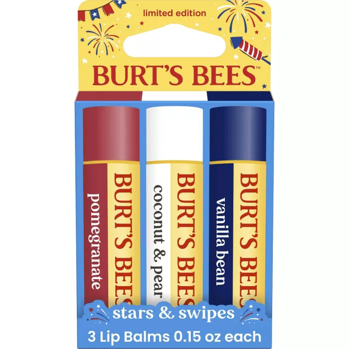 Burt's Bees Moisturizing Lip Balm 3 Pack - Stars & Stripes