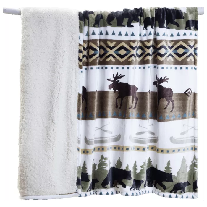 Carstens Plush Sherpa Throw Blankets - 54" x 68"