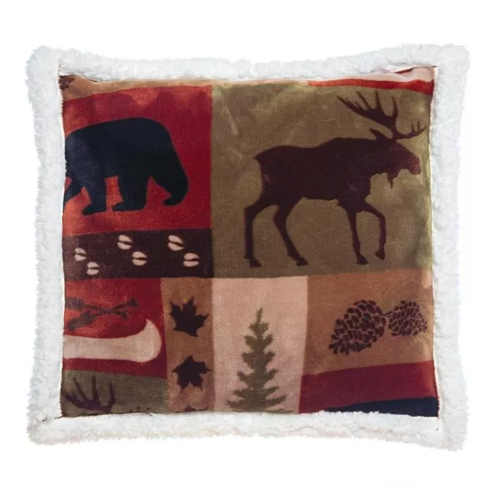 Carstens Sherpa Throw Plush Pillows - 18" x 18"