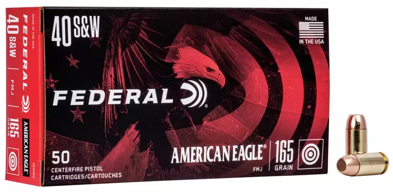 Federal American Eagle Handgun 40 S&W 165 Grain