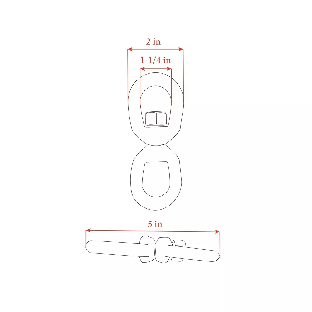 Galvanized Eye-Eye Swivel – 3/8 In.