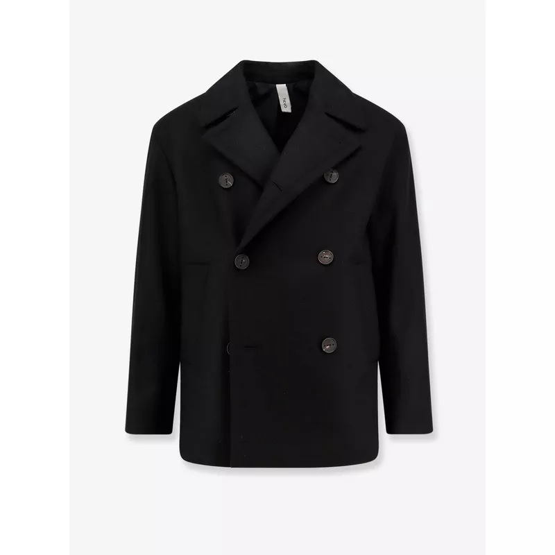 Hevo Trani Double-Breasted Wool Blend Coat