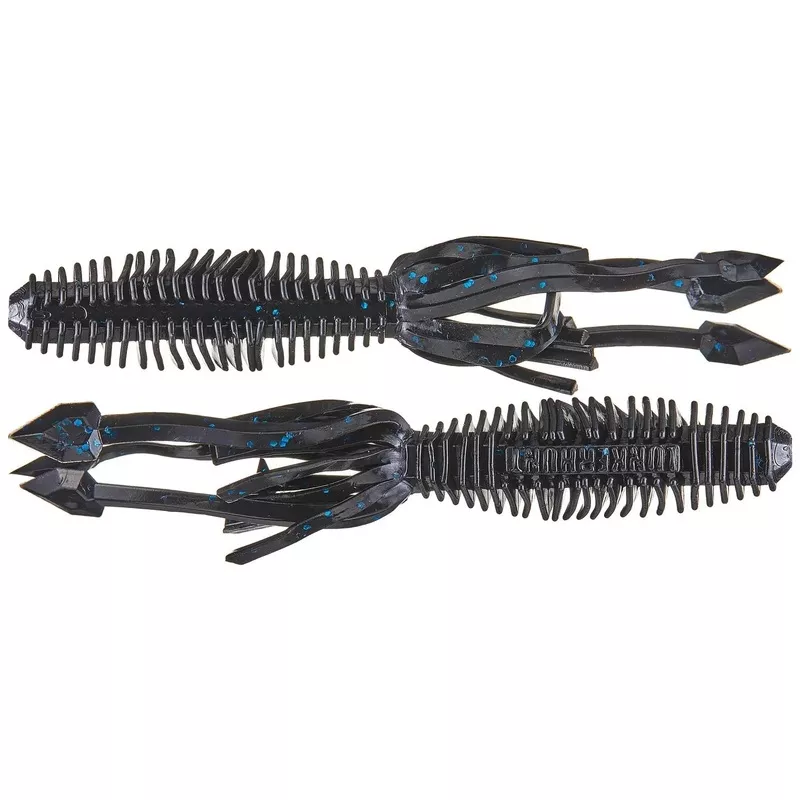 Lunkerhunt Hive Typhon 2.5″ Black/Blue Fleck Qty 6