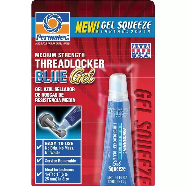 PERMATEX 0.2 Oz. Blue Medium Strength Gel Squeeze Threadlocker