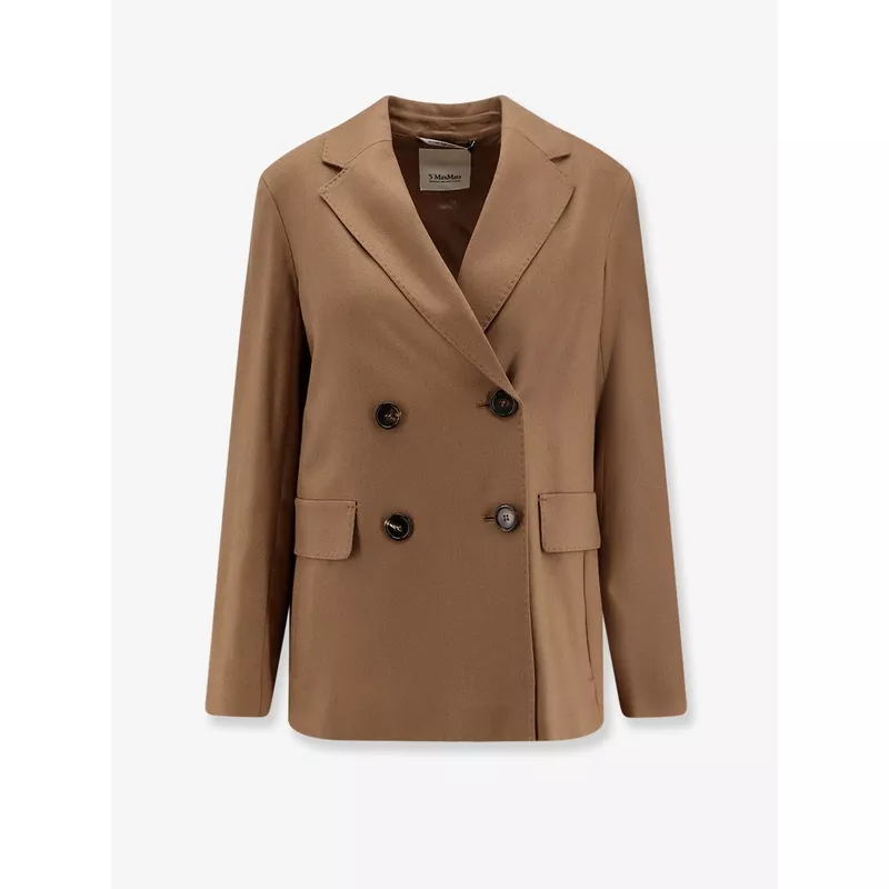 ‘S Max Mara Lena Double-Breasted Virgin Wool Blazer