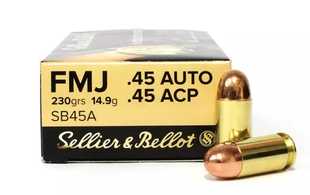 Sellier & Bellot 45ACP 230GR FMJ