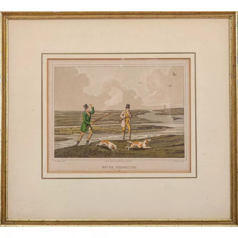 "Snipe Shooting" 1820 by Henry Alken (1785-1851)