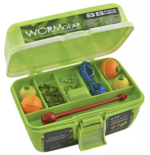 Worm Gear 88 Piece Loaded Tackle Box Set