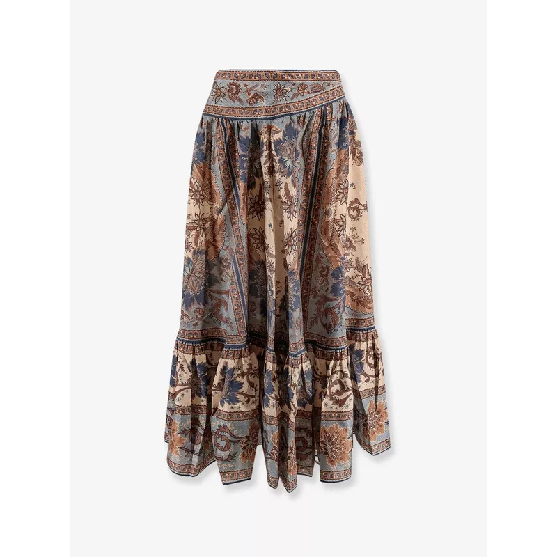 Zimmermann Ascension Tiered Midi Skirt