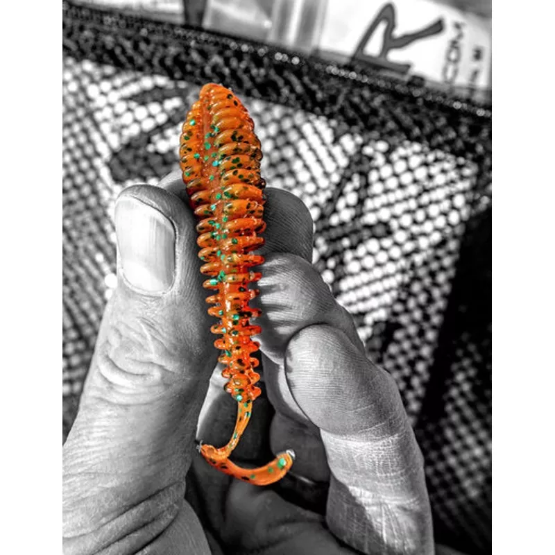 Zipper 4″ Finesse Worm Black Blue Flake JC18164785